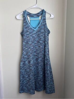 Mpg new built in bra shelf Aqua Space-Dyed V-Neck Tank Dress